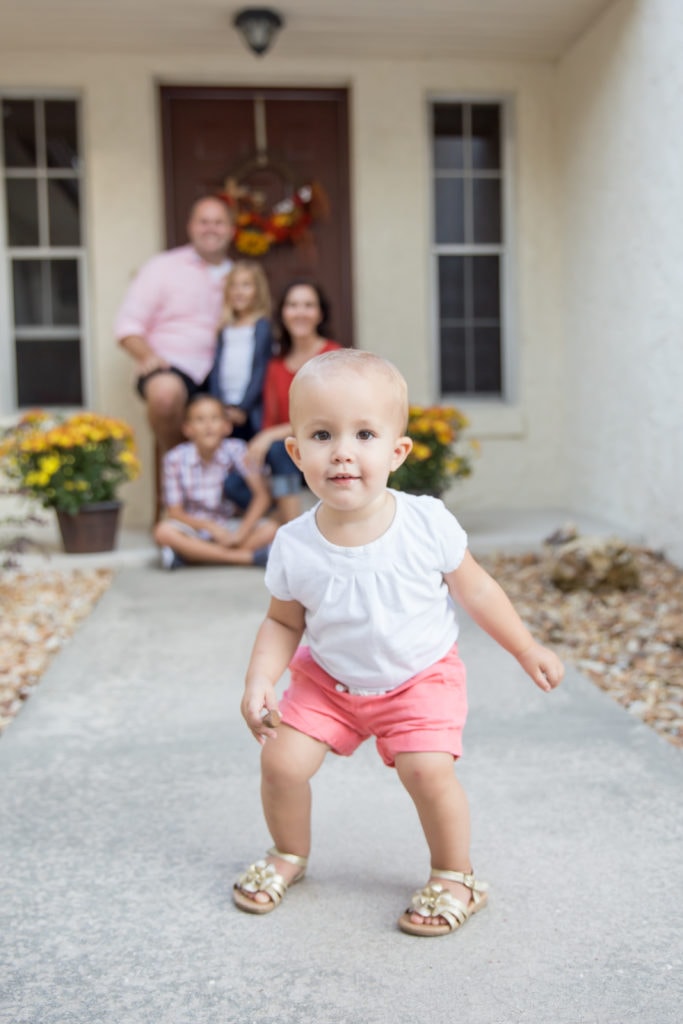 family photo in from of ocala home