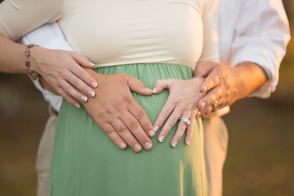 Maternity Belly with love sign