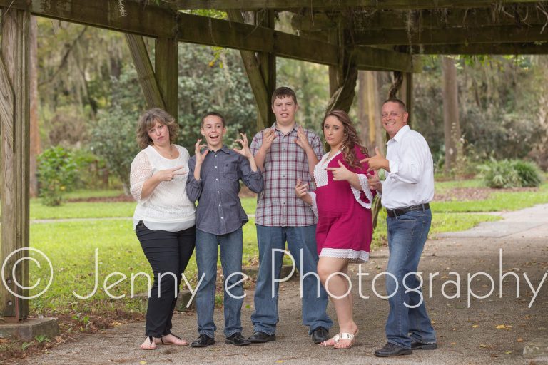 Family having a great time loving their photo experience